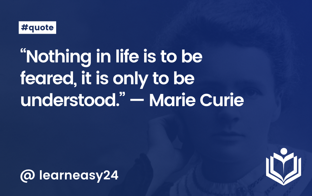 Quote — Marie Curie